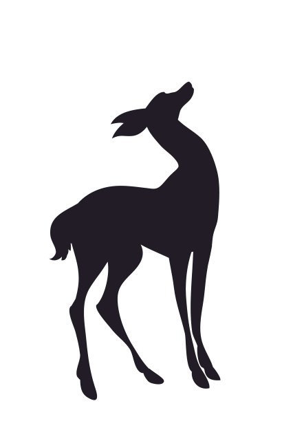 鹿轮廓图片下载