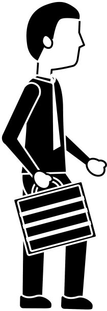 拎着公文包走路的商人图片下载