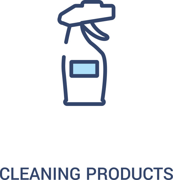 清洁产品概念2彩色图标简单图片下载