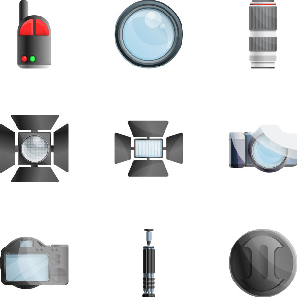 照片相机图标设置卡通风格图片下载