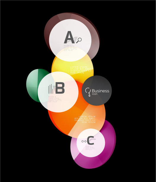 光滑的玻璃在黑色上圈出气泡图片下载