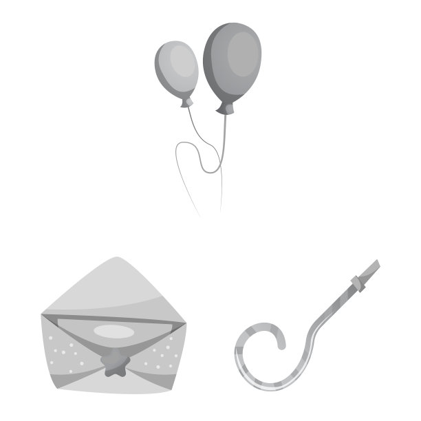 设计的派对和生日标志套图片下载