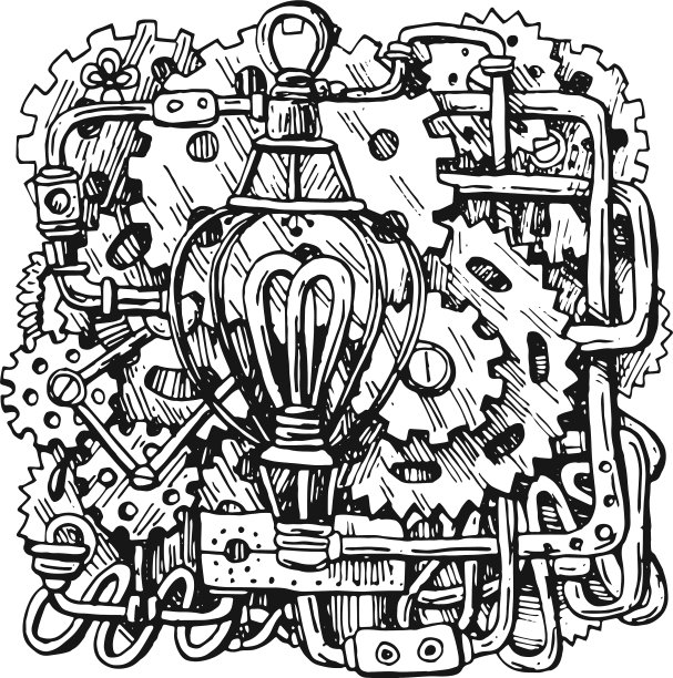 蒸汽朋克风格的画图片下载