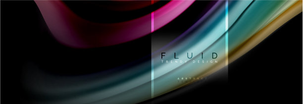 流体颜色抽象背景彩色海报图片下载