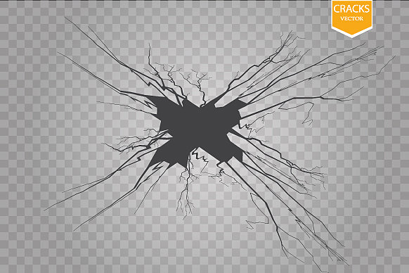 一套裂缝隔离透明图片下载