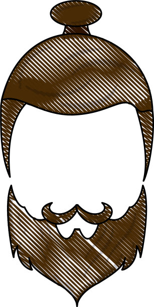 时髦的发型和胡子图片下载