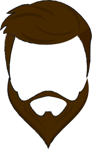 时髦的发型和胡子图片下载