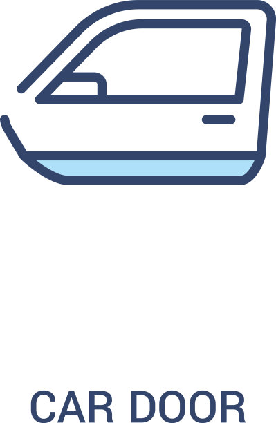 车门概念2彩色图标简单线条图片下载