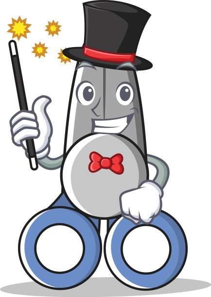 魔术师剪刀人物卡通风格图片下载