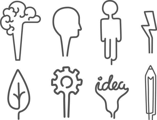 创意图标卡通平面头脑风暴图片下载