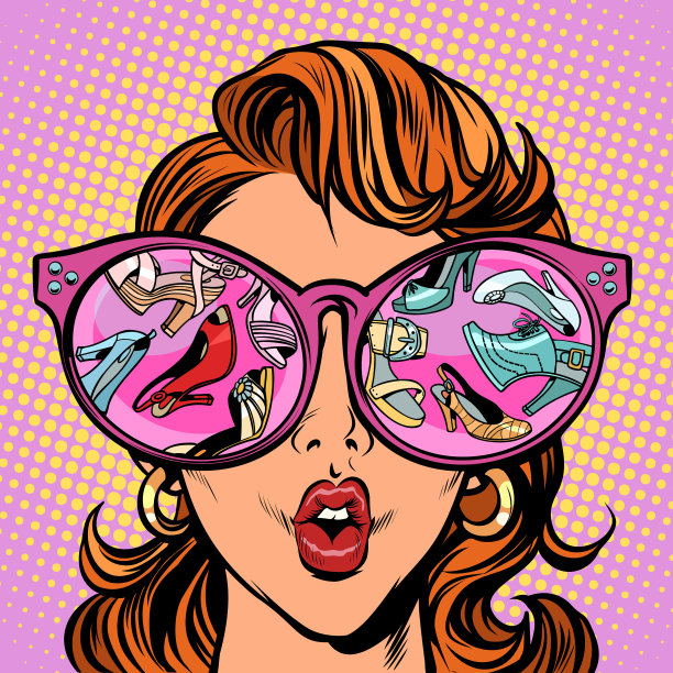 女孩看到女鞋图片下载