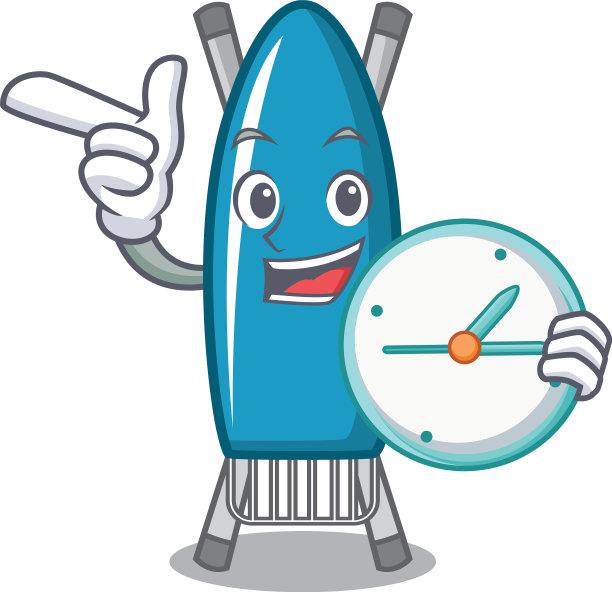 用时钟铁板人物卡通图片下载