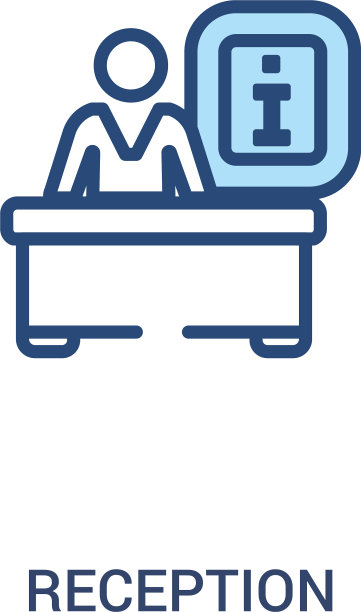接待概念2彩色图标简单线条图片下载