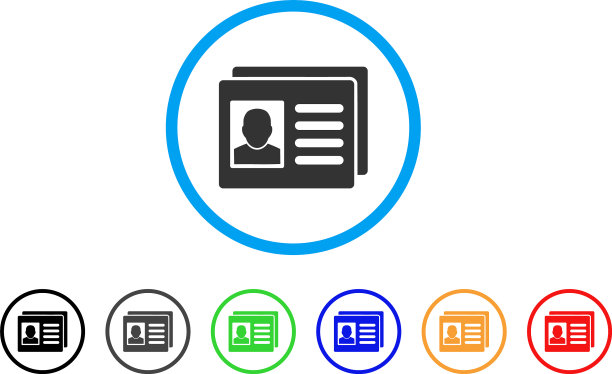 用户帐户卡圆形图标图片下载