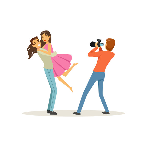 浪漫的小情侣抱着女孩图片下载