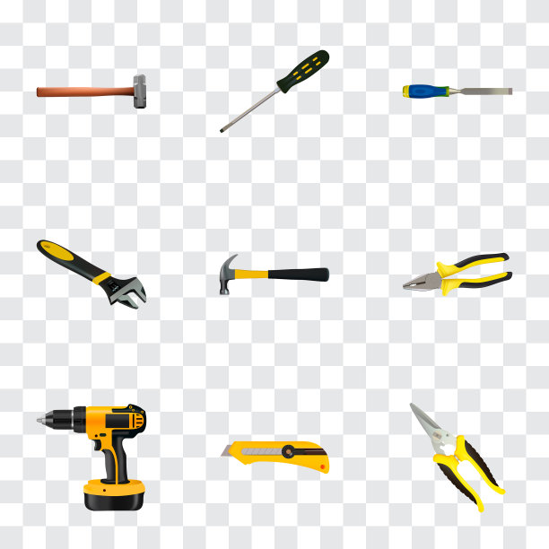 逼真的木匠手柄打凿图片下载