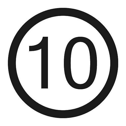 最高限速10标志线图标图片下载