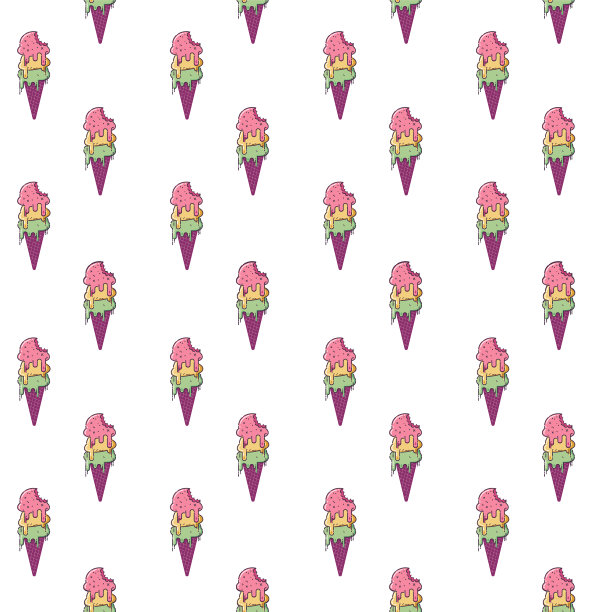 冰淇淋无缝图案图片下载
