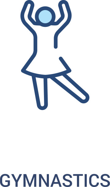 体操概念2彩色图标简单线条图片下载