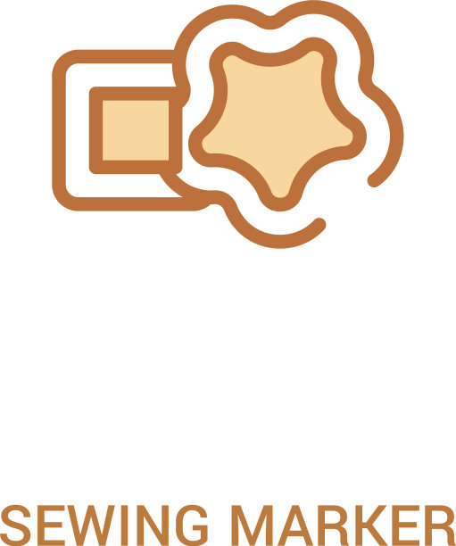 缝纫标记概念2彩色图标简单线条图片下载