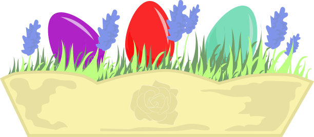 花盒复活节彩蛋薰衣草图片下载