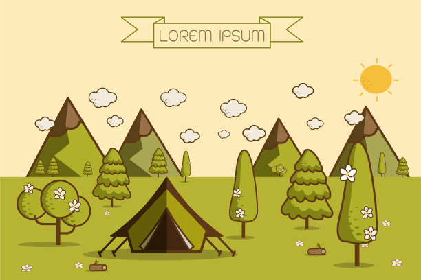 徒步旅行和露营图片下载