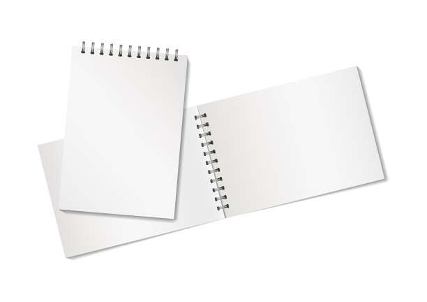 剪贴路径隔离的空白笔记本图片下载