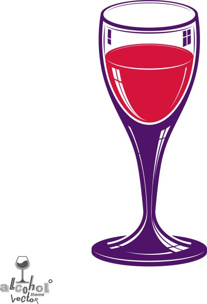 逼真的3d酒杯饮料主题图片下载