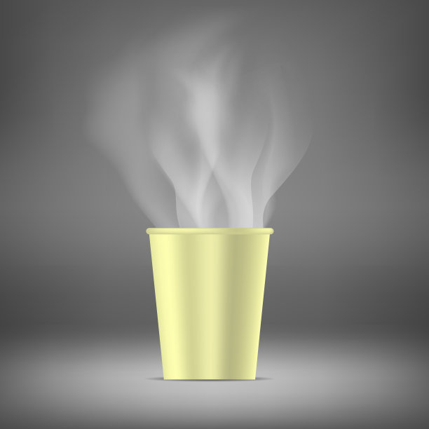 纸杯与热黑天然咖啡图片下载