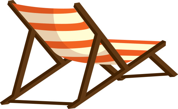 孤立的沙滩椅图片下载