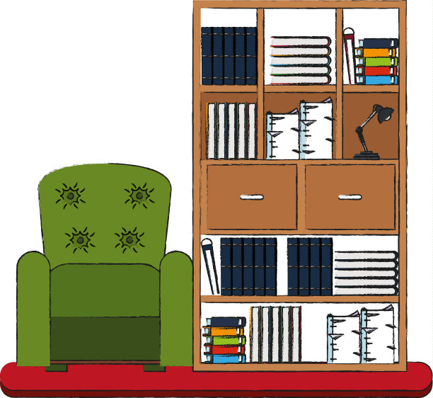 书架和沙发图片下载