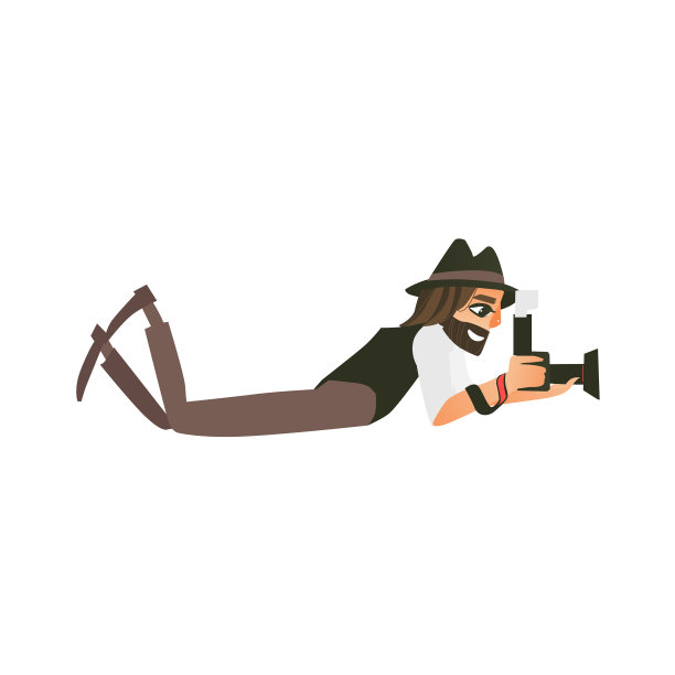 摄影师记者躺在地上图片下载