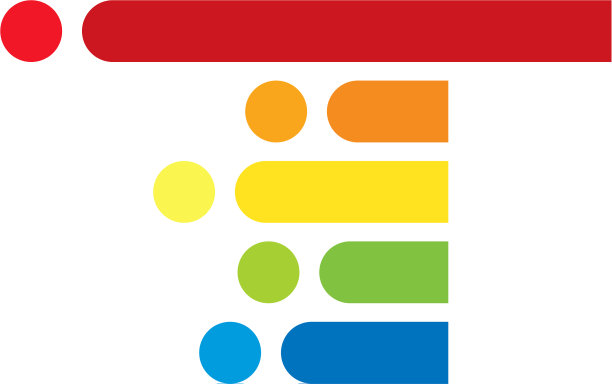 T彩色字母速度像素标志图标设计图片下载