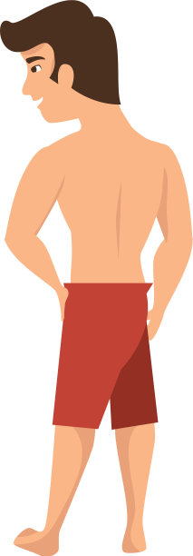 孤立可爱站立的男人图片下载