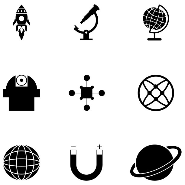 科学图标集图片下载