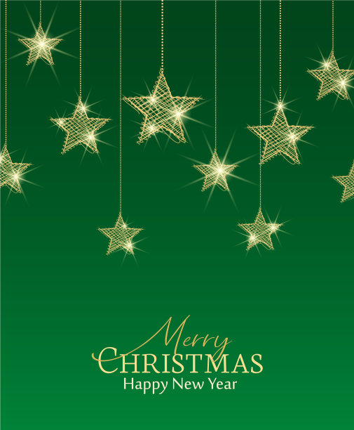圣诞节金色星星图片下载