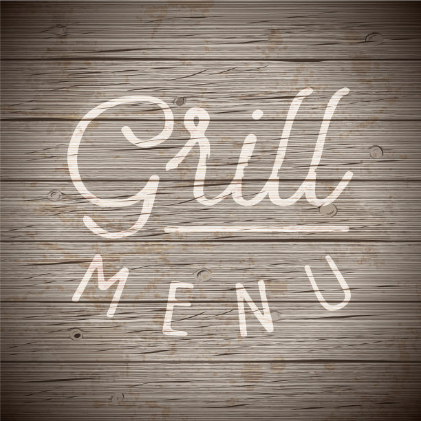 带有食品和饮料标语的乡村木材图片下载