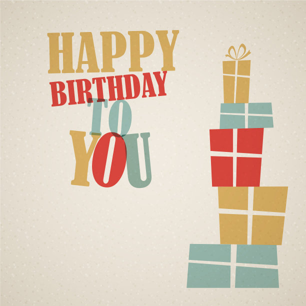 复古的生日快乐图片下载