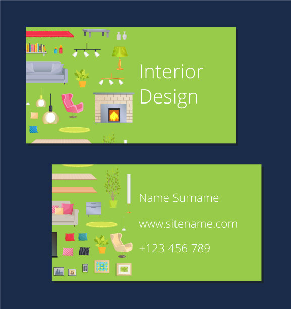 室内设计名片图片下载