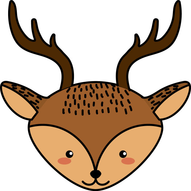 可爱的鹿头野生动物图片下载
