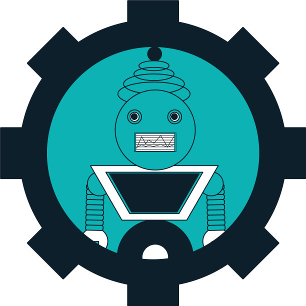 齿轮与机器人图标图片下载