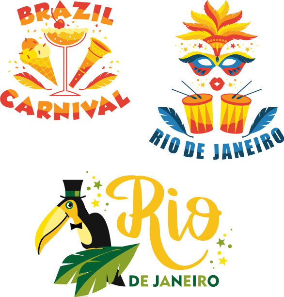 巴西狂欢节大集合的标志图片下载