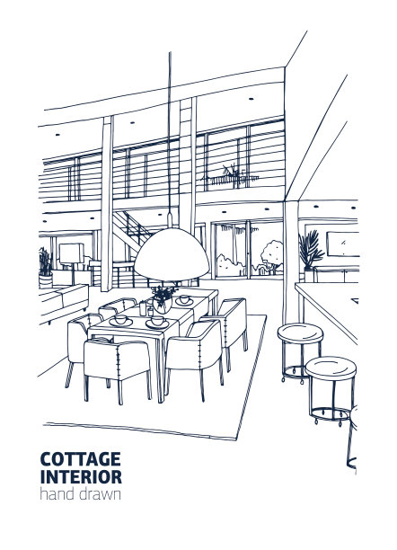 住宅或夏季写意画图片下载