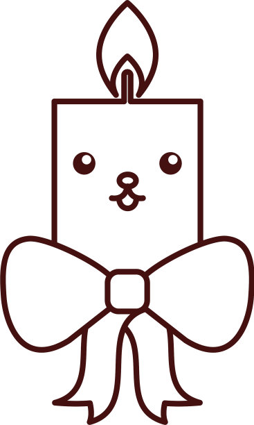 可爱的蜡烛圣诞花装饰节日图片下载