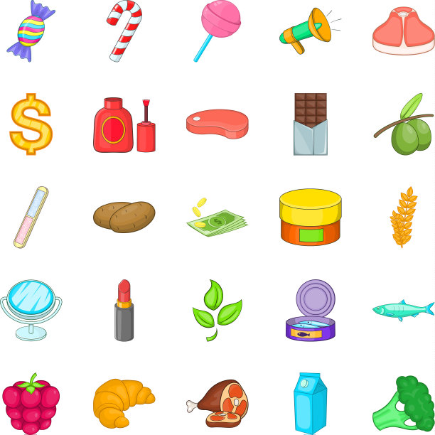 餐饮企业卡通形象集风格图片下载