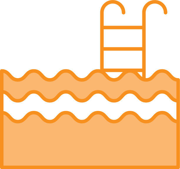 带有楼梯的泳池图标图片下载