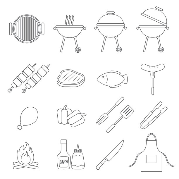 烧烤架的图标图片下载