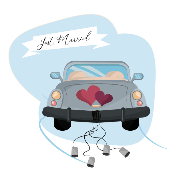 只是结婚的卡通图片下载