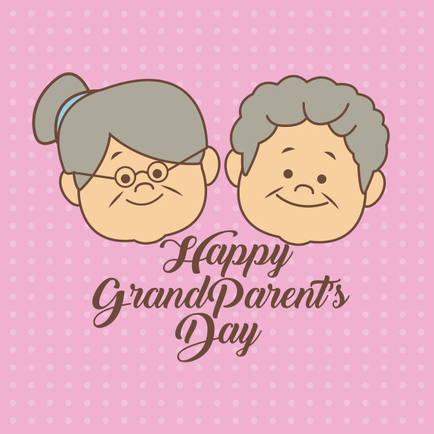 彩色虚线背景卡与老人的面孔图片下载