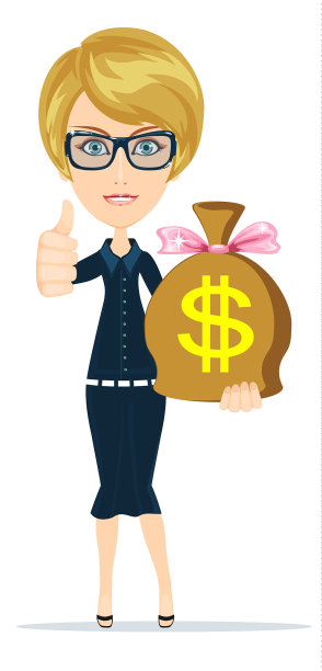 拎着一大袋钱的女人图片下载